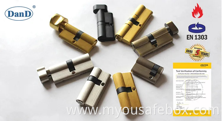 Euro Profile En1303 Safe High Security Fire Mechanical Key Factory Hotel Mortise Double Handle Door Brass ANSI Lockset CE European Guangdong Cylinder Lock